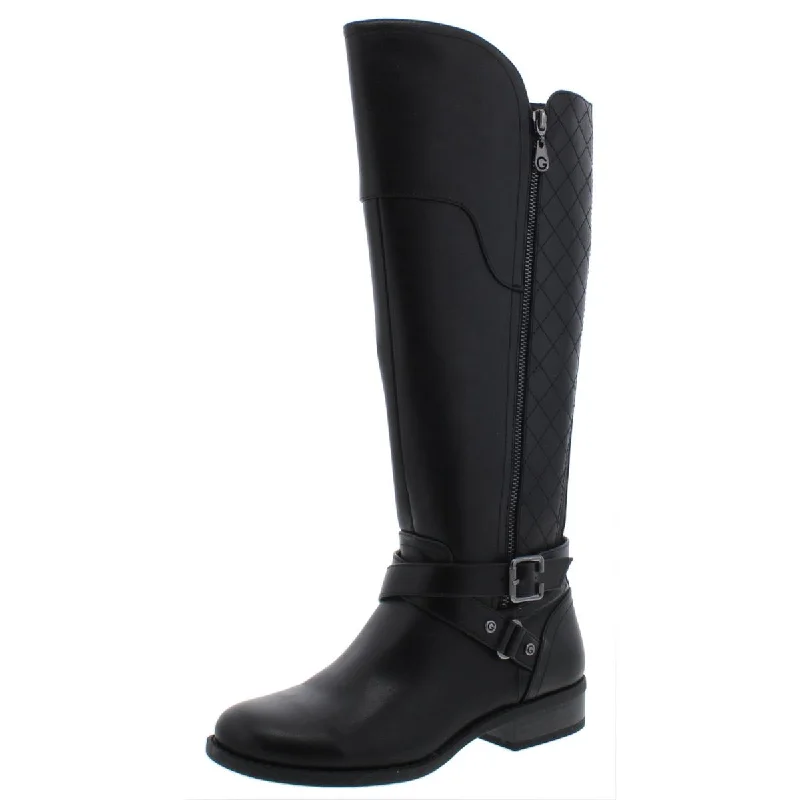 G by Guess Womens Haydin Faux Leather Knee-High Riding Boots