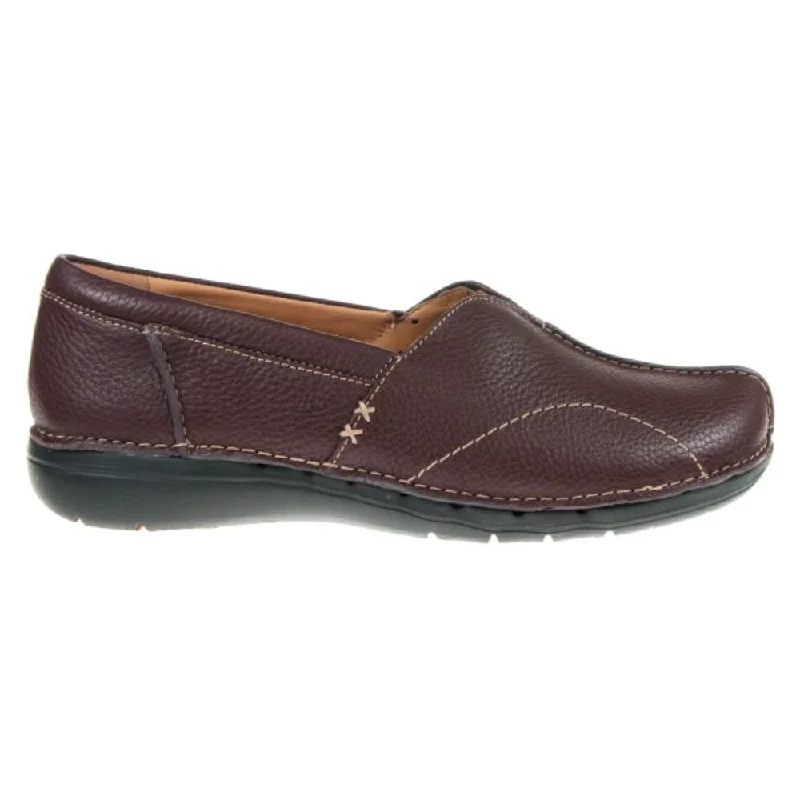 Clarks Un Loop Stride Burgundy Leather Slip-On (Women's)