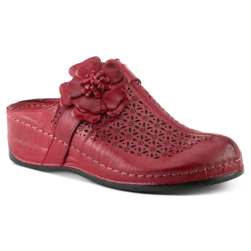 Spring Step Lilybean Red Leather Clog (Women's)