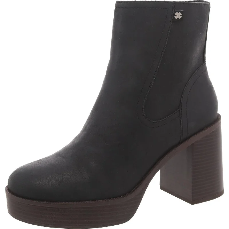 Lucky Brand Womens Olliner Slip On Platform Mid-Calf Boots