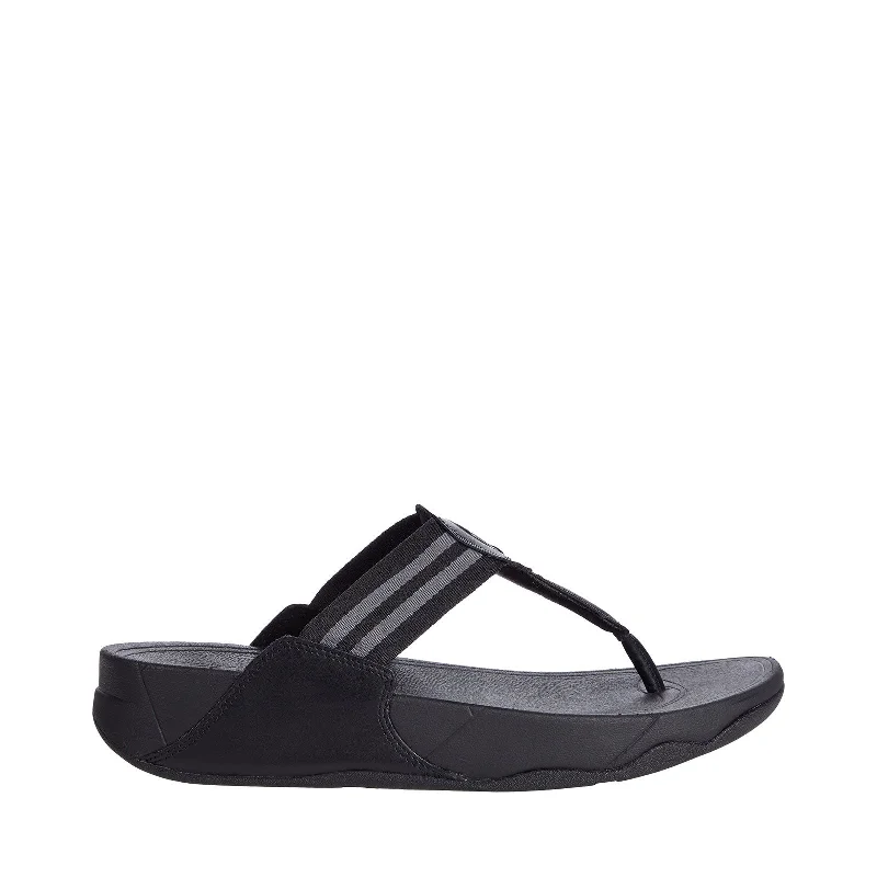 FitFlop DX4090-040 WALKSTAR TOE-POST SANDALS All Black