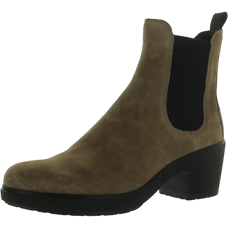 ECCO Womens Metropole Zurich Suede Pull On Chelsea Boots