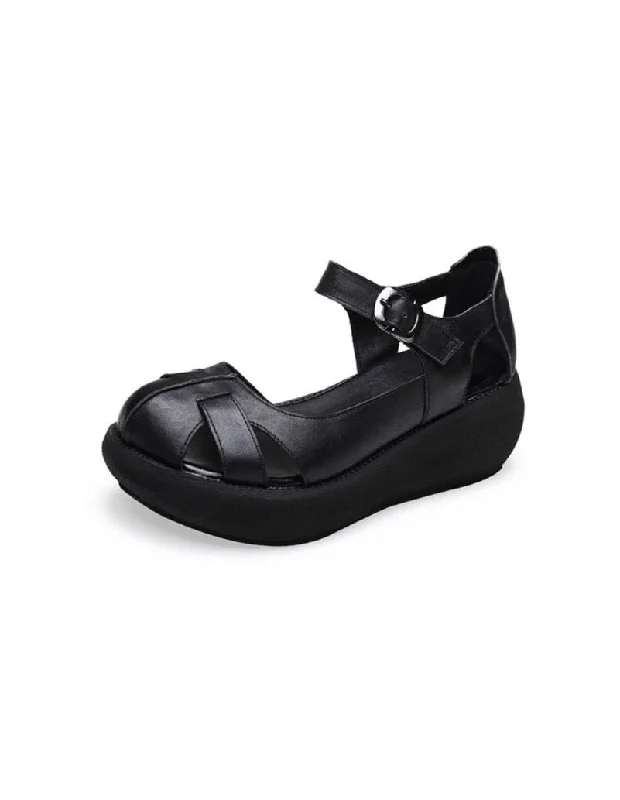 Women's Strap Wedge Close Toe Sandals 41