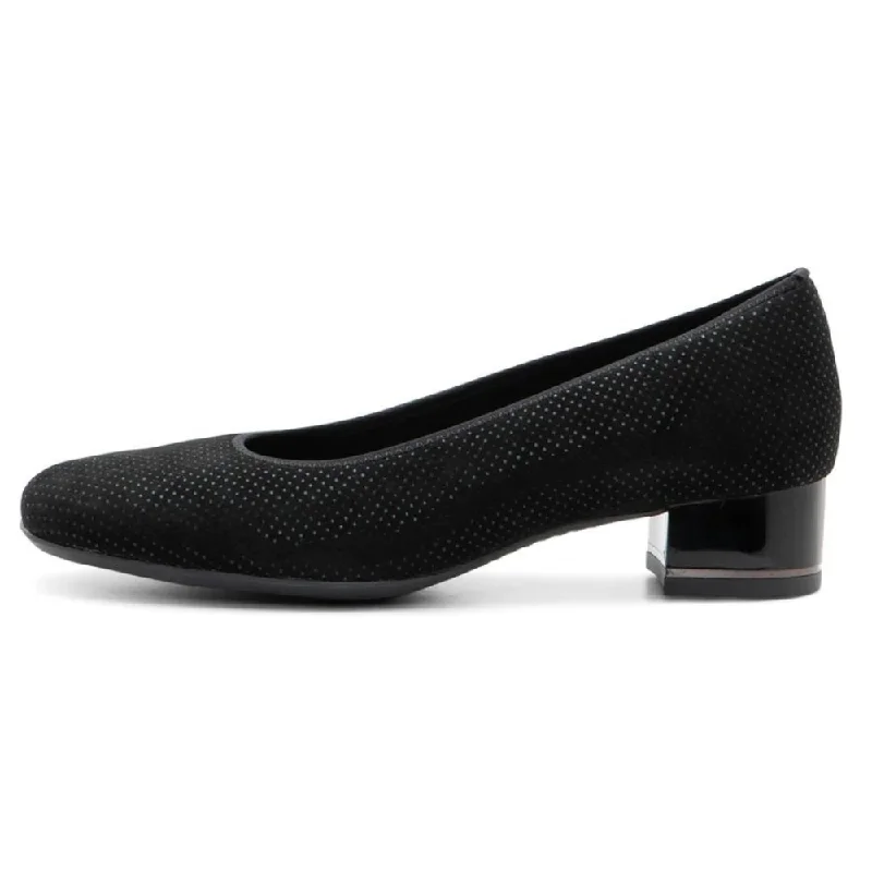 Ara Gabrielle Black Suede Pump (Women's)