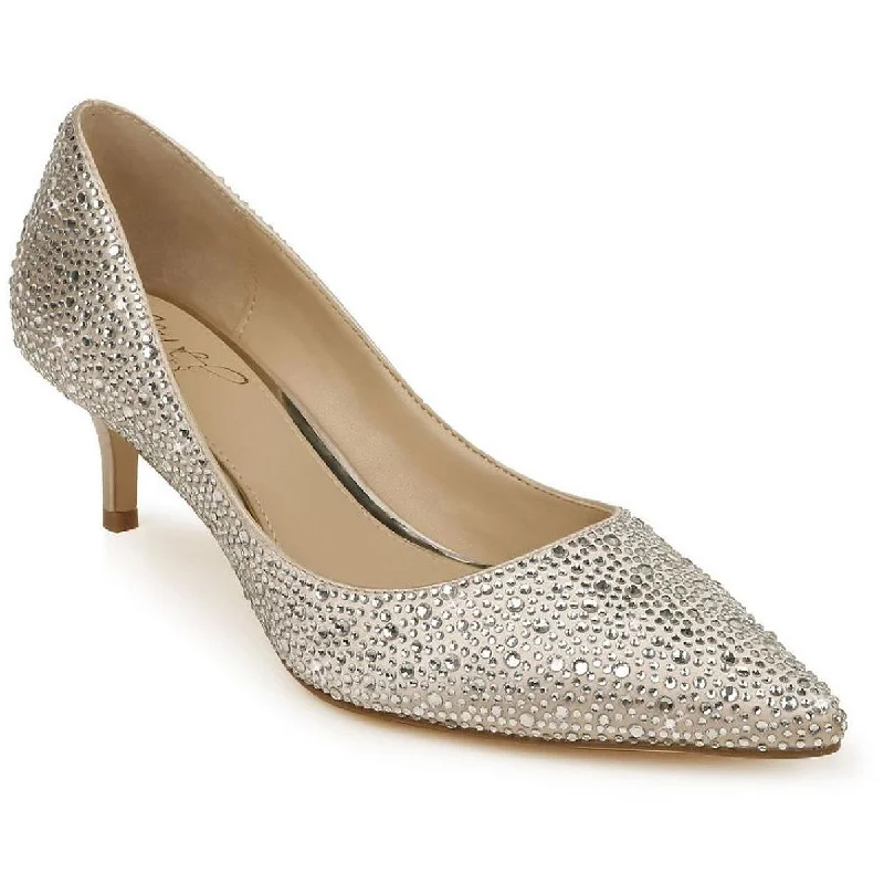 Jewel Badgley Mischka Womens Frenchie Rhinestone Pumps