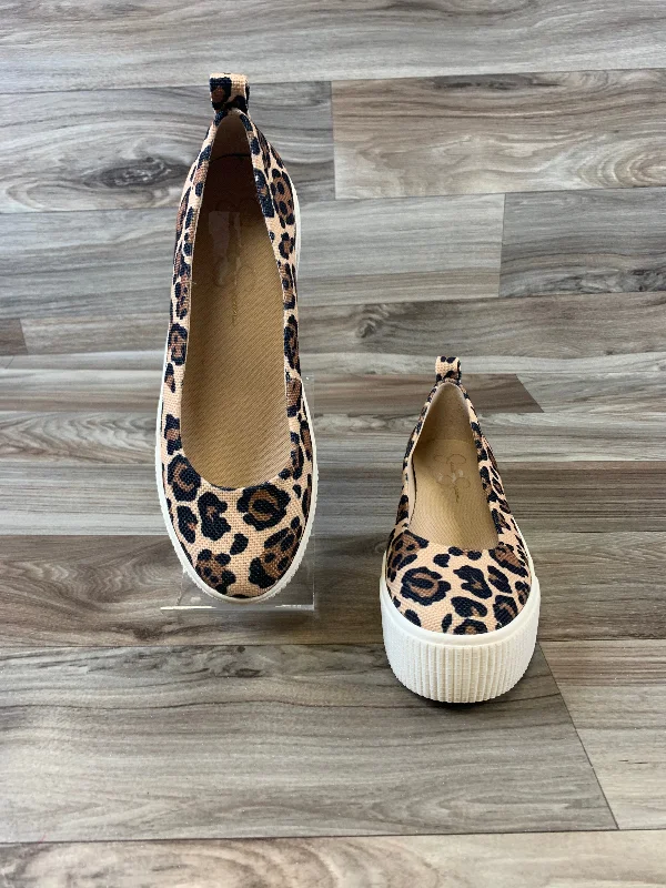 Shoes Heels Wedge By Jessica Simpson In Animal Print, Size: 8.5