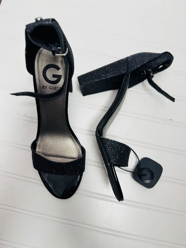 Sandals Heels Block By G By Guess In Black, Size: 8