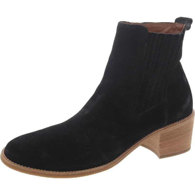 Paul Green Womens Suede Block Heel Chelsea Boots