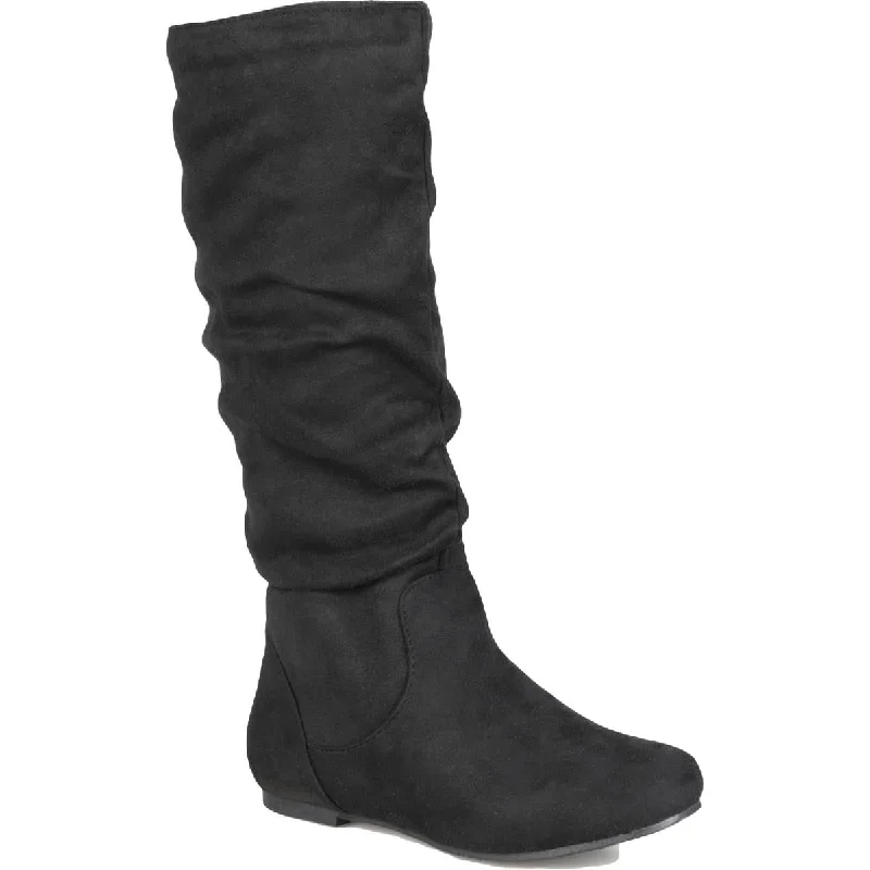 Journee Collection Womens Rebecca02 Faux Suede Flat Knee-High Boots