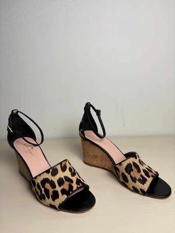 Sandals Designer By Kate Spade In Animal Print, Size: 8