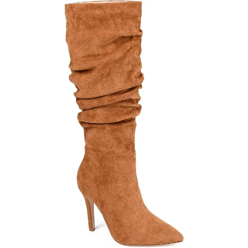 Journee Collection Womens Faux Suede Slouchy Knee-High Boots