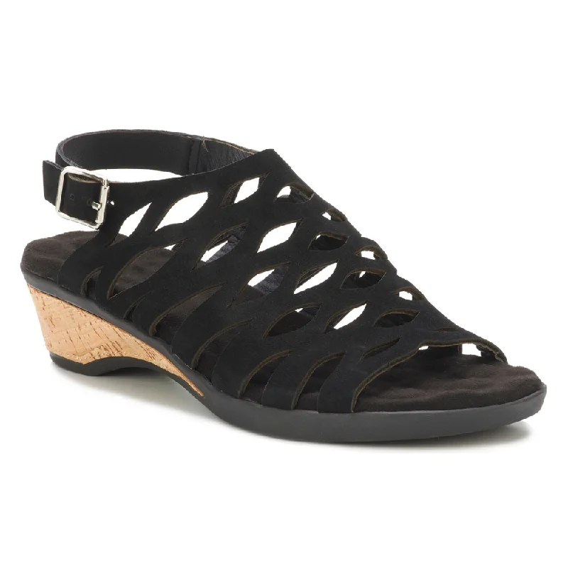 Ros Hommerson Katia Black Nubuck Sandal (Women's)