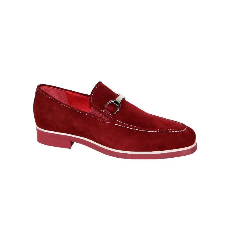 Emilio Franco Nino II Men's Shoes Burgundy Loafers (EF1179)