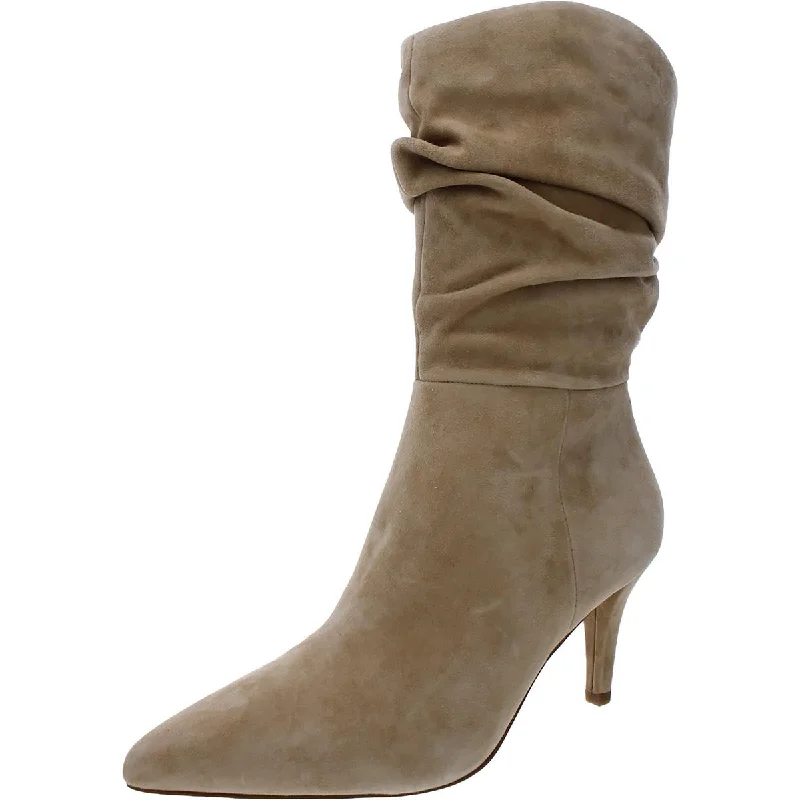 Vince Camuto Womens Sonbela Suede Slouchy Mid-Calf Boots