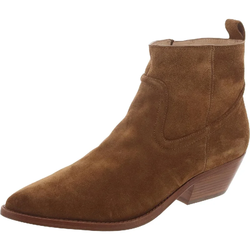 Veronica Beard Womens Kinsley Faux Suede Almond Toe Chelsea Boots