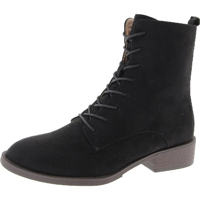 Journee Collection Womens Zip Up Slip On Combat & Lace-Up Boots