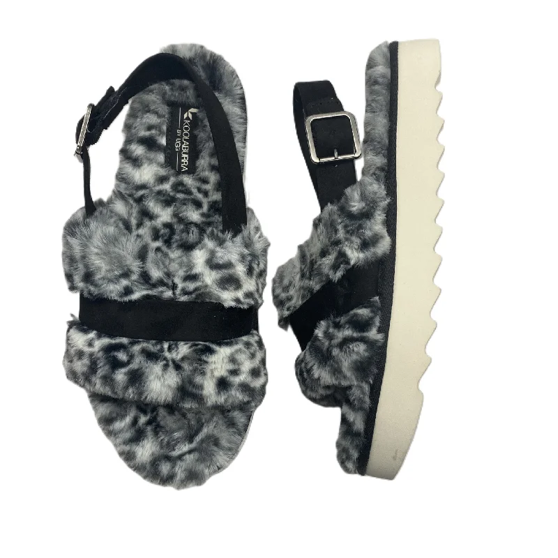 Slippers By Koolaburra By Ugg In Black & Grey, Size: 9.5