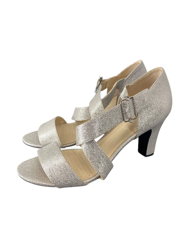 Shoes Heels Block By Life Stride In Silver, Size: 11