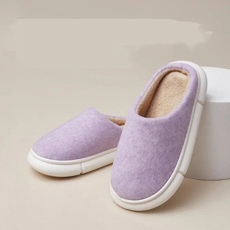 Cotton Slippers Women's Winter Super Soft Thick Bottom Stepping On Shit Feel Warm And Non-slip Couples Indoor Silent Home