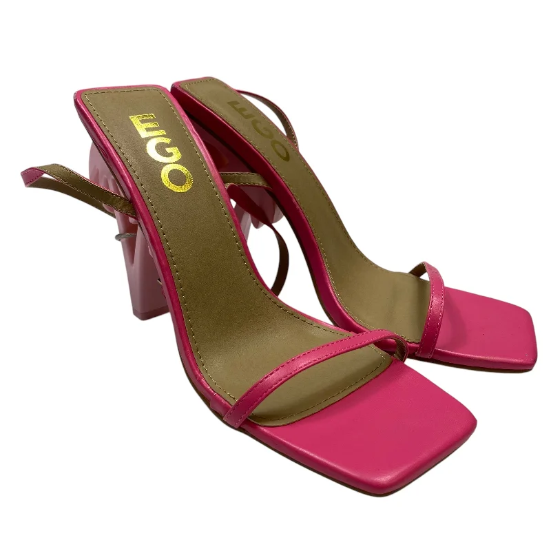 Sandals Heels Block By Ego In Pink, Size: 8