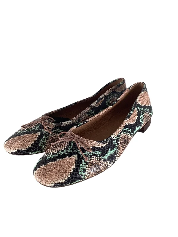 Snakeskin Print Shoes Flats Madewell, Size 9.5