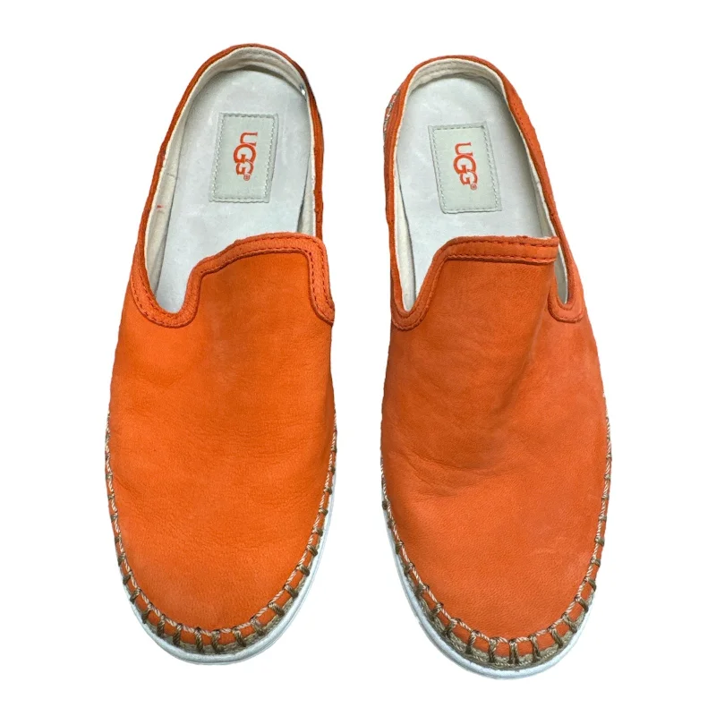 Orange Shoes Flats Ugg, Size 7.5