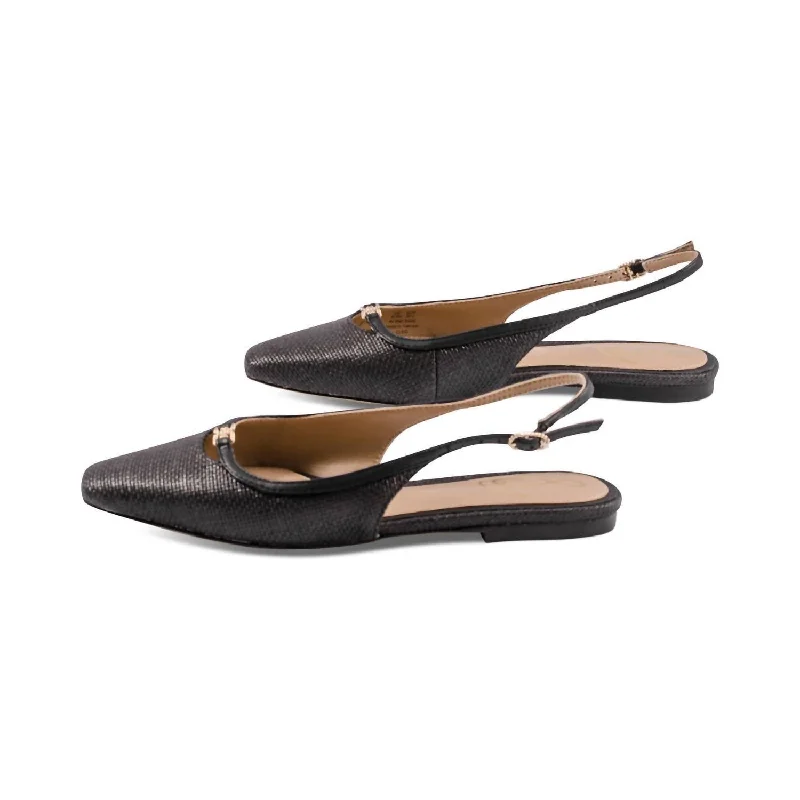 Women's Cleo Weave Flat In Black