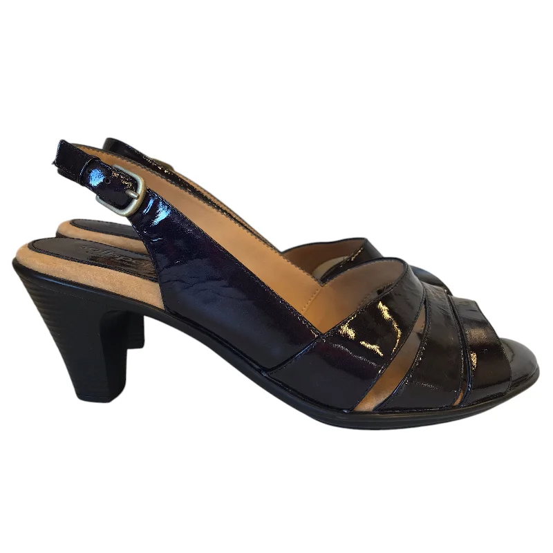 Sandals Heels Block By Softspots In Navy, Size:9.5