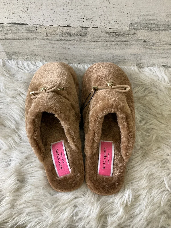 Slippers Designer By Kate Spade In Brown