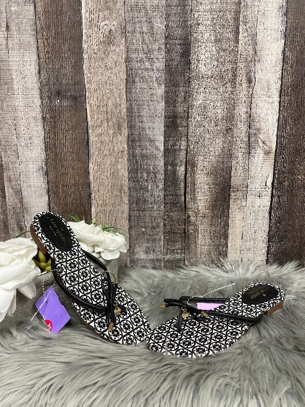 Black Sandals Designer Kate Spade, Size 8