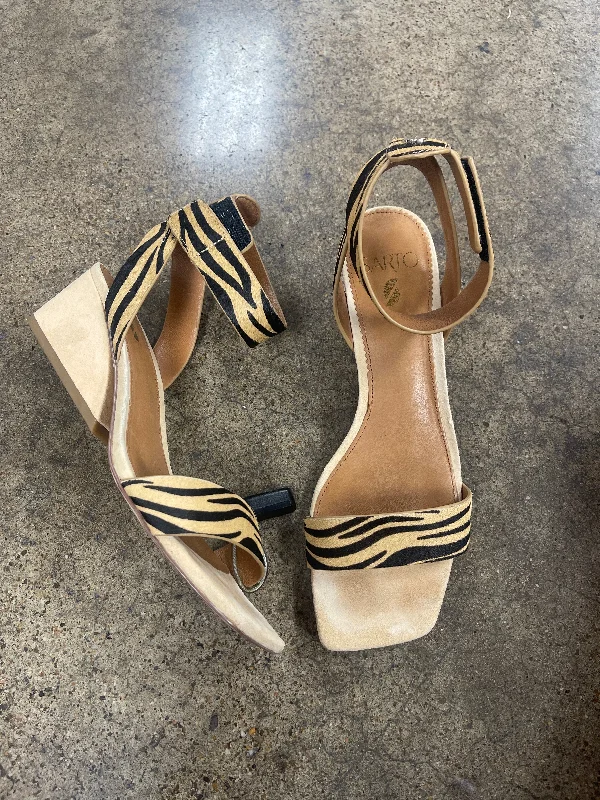 Sandals Heels Block By Franco Sarto In Animal Print, Size: 9