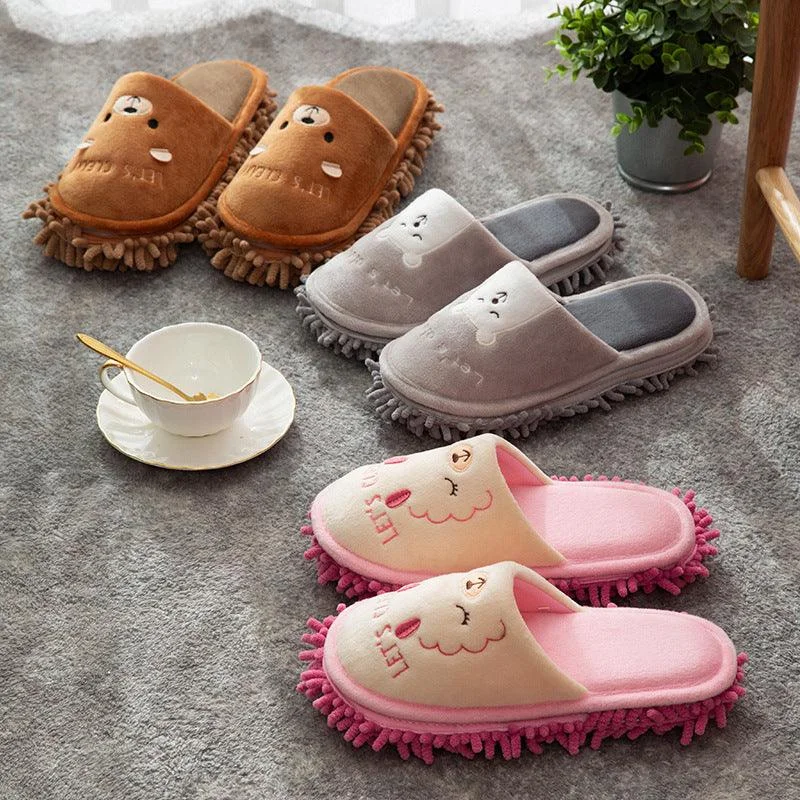 Detachable And Washable Four Seasons Home Mopping Slippers