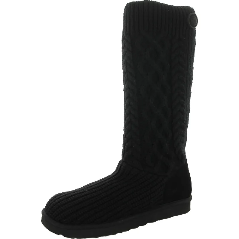 Ugg Womens Cardi Cable Knit Comfort Knee-High Boots