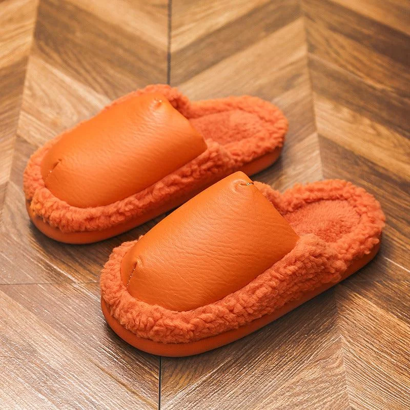 Cotton Slippers Ladies Winter Warm Indoor Home Couple Non-slip Plush