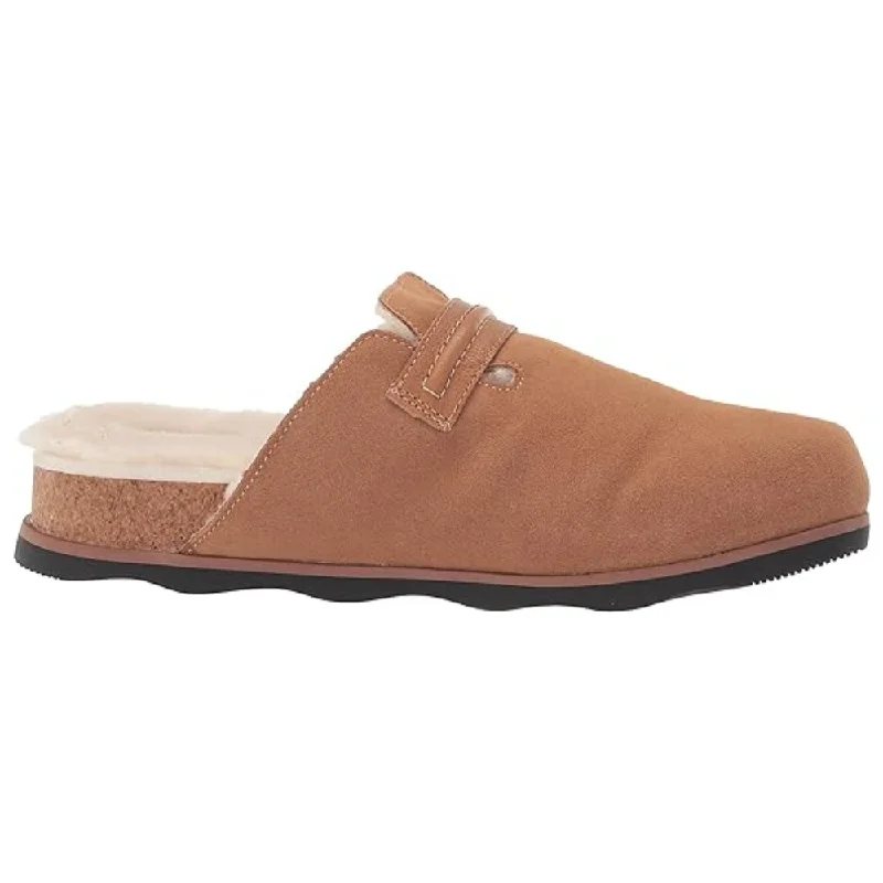 Clarks Brynn Slide Tan Suede Clog (Women's)