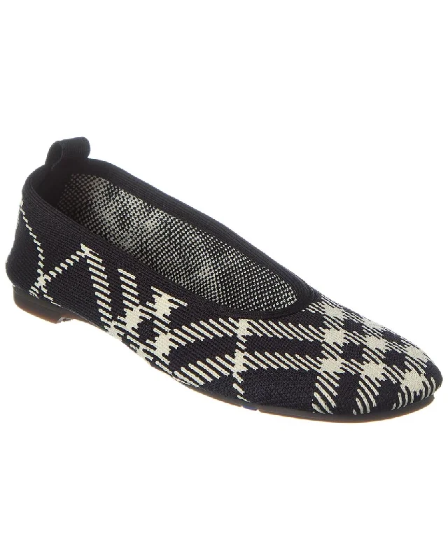 Burberry Check Knit Flat