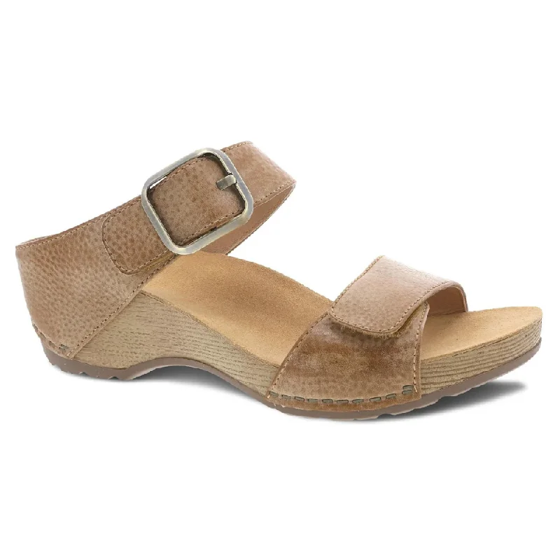 Dansko Tanya Tan Milled Burnished Leather Sandal (Women's)