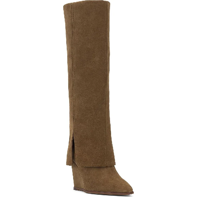 Vince Camuto Womens Tibani Zipper Pointed Toe Knee-High Boots