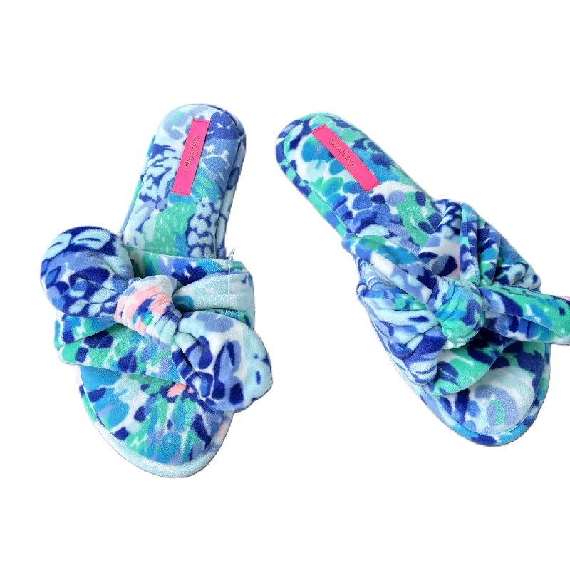 Slippers Designer By Lilly Pulitzer In Blue, Size: 9-10