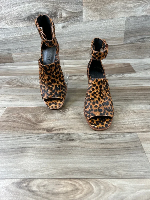 Animal Print Sandals Heels Block 1.state, Size 7.5