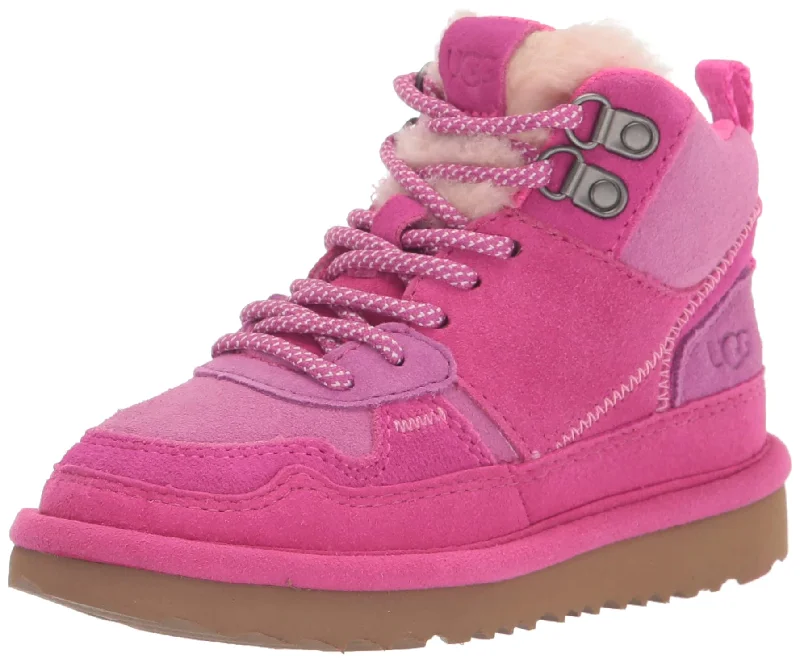 UGG Unisex-Child Highland Hi Heritage Sneakers, Raspberry Sorbet / Rock Rose