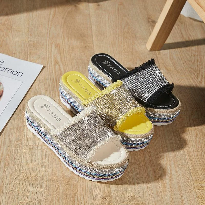 Casual Sponge Cake Thick-soled Increase Women's Slippers