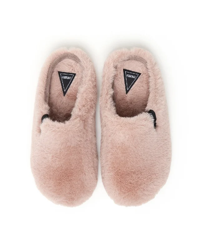 VERBENAS Pink Fur Slippers York