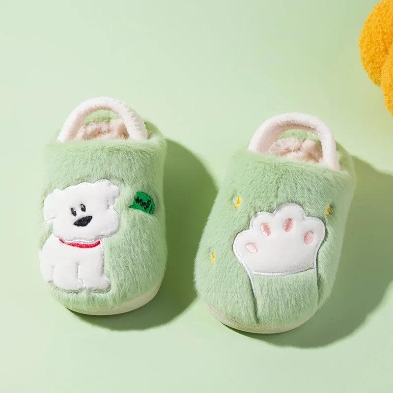 Children's Casual Shoes - Fluffy Cute Cartoon Slippers for Kids - TSS212